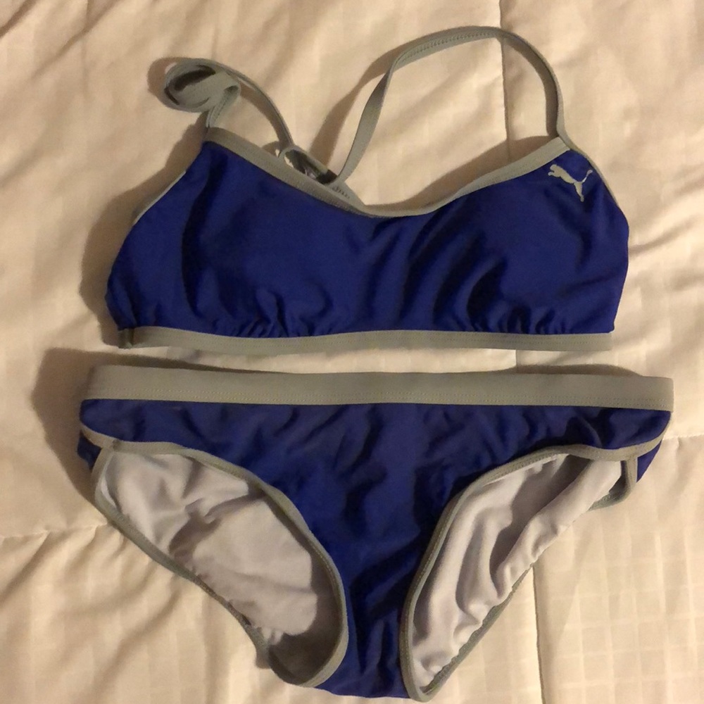 Puma purple bikini swim suit.